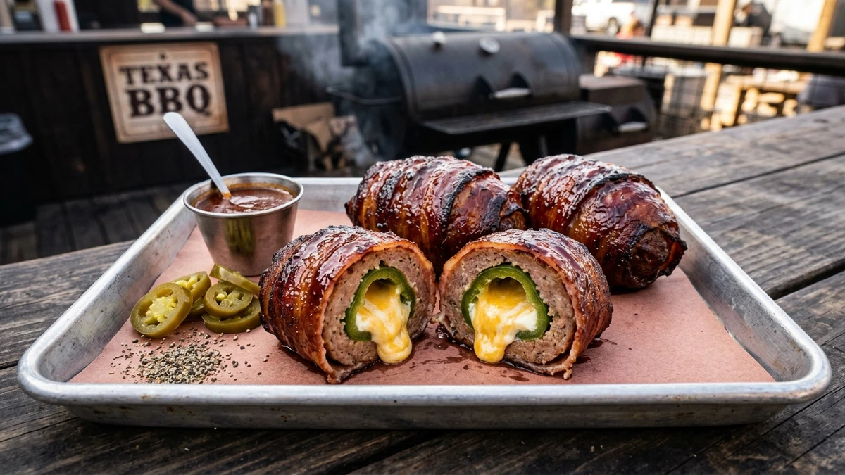 Texas Smoked Sausage-Wrapped Jalapeño Armadillo Eggs Recipe cooked to perfection - Yumaroma