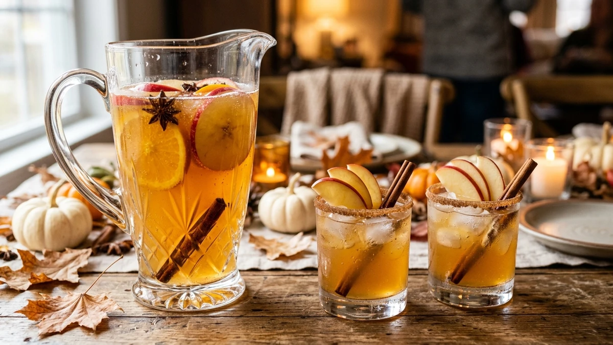 Festive Thanksgiving Cocktail Recipes (Spiced Apple Cider Bourbon Punch) cooked to perfection - Yumaroma