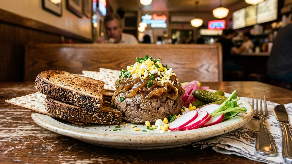 Traditional Jewish Deli Caramelized Onion Chopped Liver Recipe cooked to perfection - Yumaroma