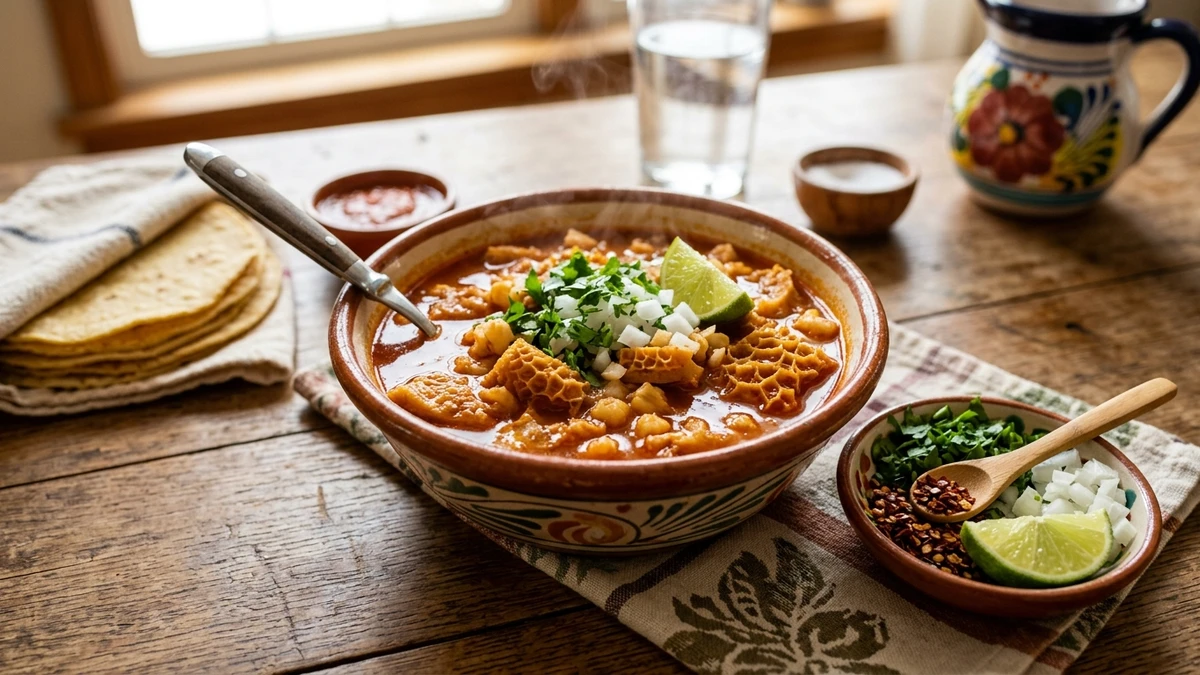Authentic Mexican Menudo Recipe (Tripe Soup) cooked to perfection - Yumaroma