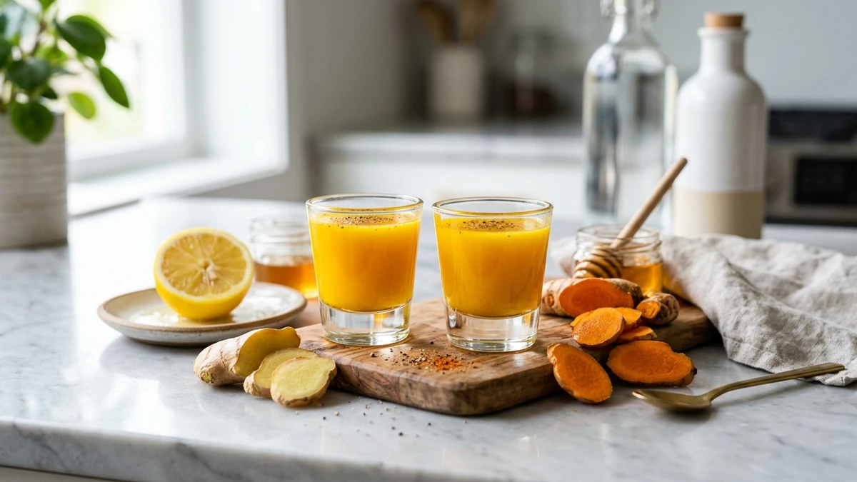 Fresh Ginger Turmeric Wellness Shot cooked to perfection - Yumaroma