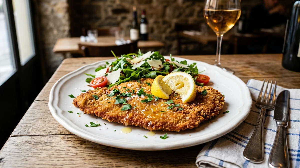 Crispy Veal Cutlet Recipe (Classic Italian Veal Milanese) cooked to perfection - Yumaroma