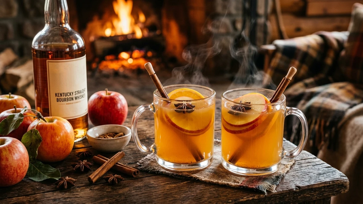 Warm Bourbon Spiked Hot Apple Cider Cocktail Recipe cooked to perfection - Yumaroma