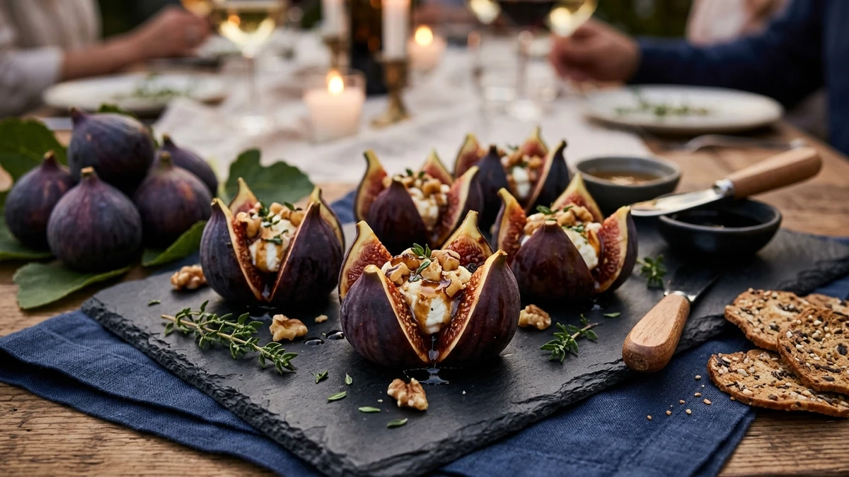 Warm Honey-Roasted Fresh Figs with Goat Cheese Recipe cooked to perfection - Yumaroma