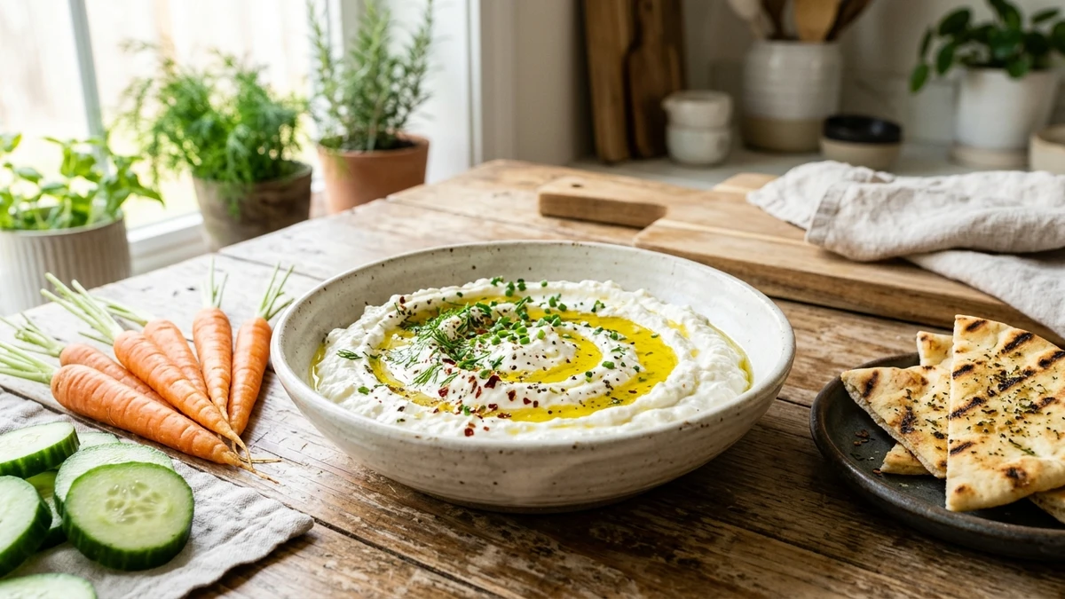 High-Protein Creamy Whipped Cottage Cheese Dip Recipe cooked to perfection - Yumaroma