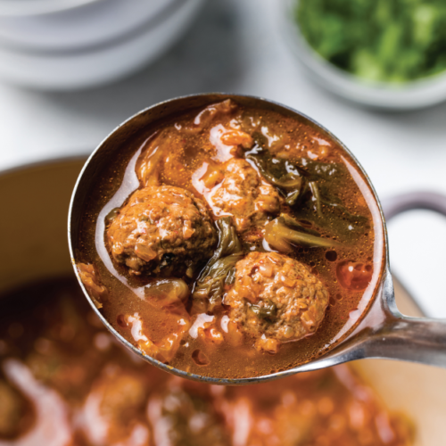 KIMCHI BEEF MEATBALL SOUP