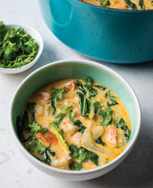 Coconut Soup With Shrimp & Bok Choy