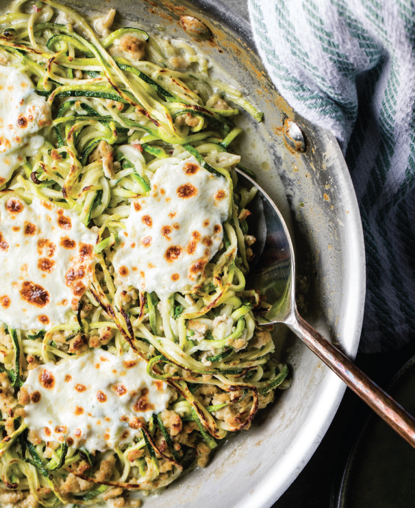 Zucchini Cheese Noodles And Chicken