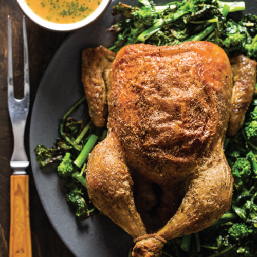 Weeknight Roast Chicken With Lemon Herb Pan Sauce