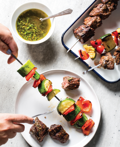 Grilled Beef And Vegetable Kebabs