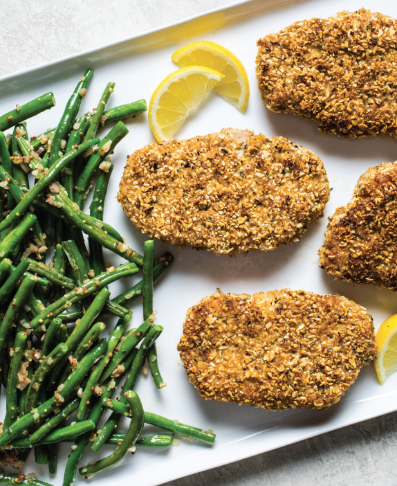 Nut-Crusted Pork Chops