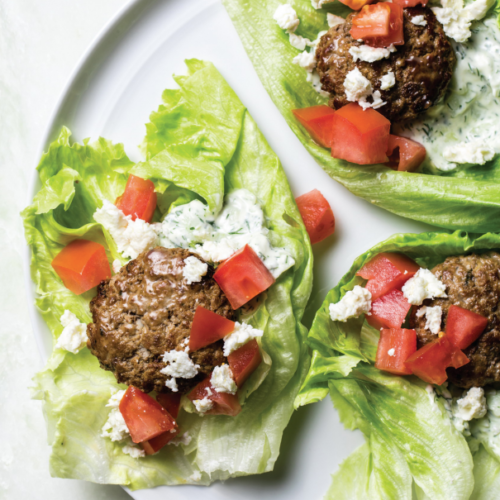 Greek-Style Lamb Wraps Eith Tzatziki