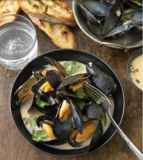 Coconut Lime Mussels