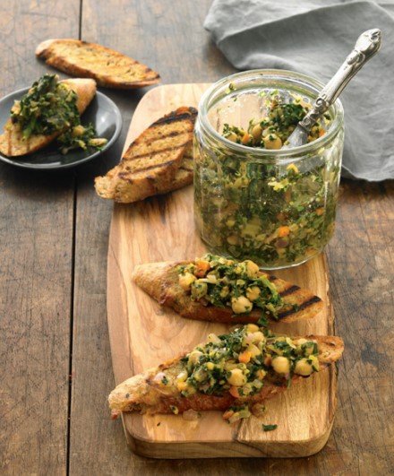 Chickpea Spread For Bruschetta