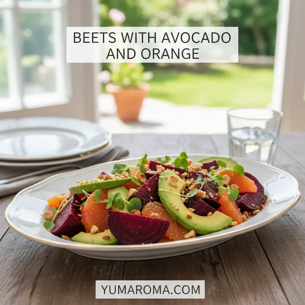 BEETS WITH AVOCADO AND ORANGE