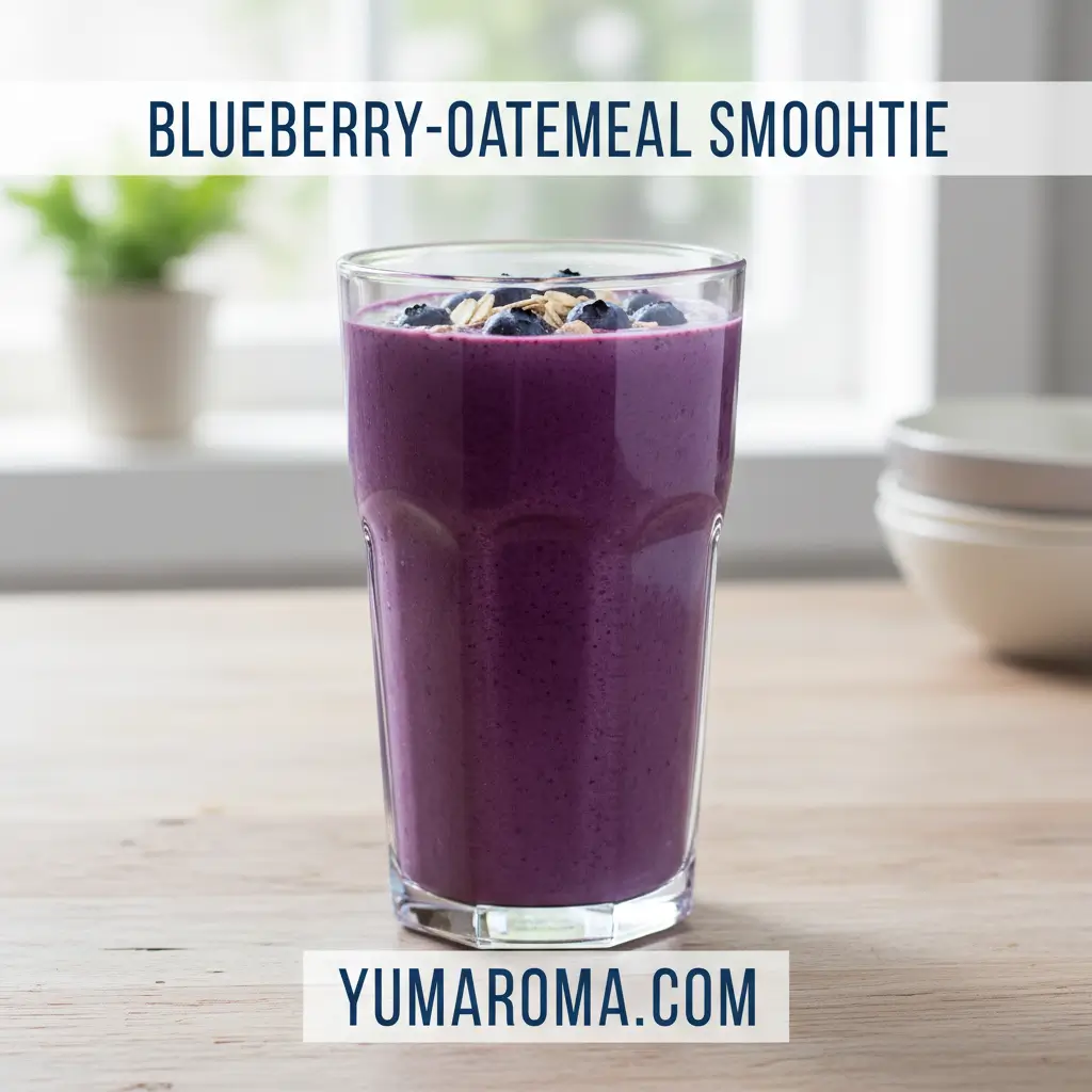 Blueberry-Oatmeal Smoothie - Quick & Healthy Breakfast 6 BLUEBERRY-OATMEAL SMOOTHIE