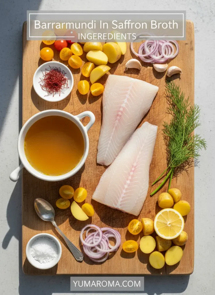 Barramundi In Saffron Broth INGREDIENTS