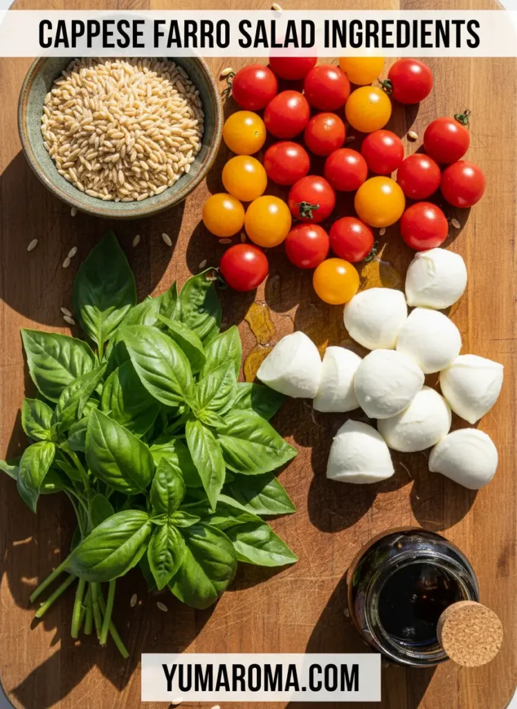 CAPRESE FARRO SALAD INGREDIENTS