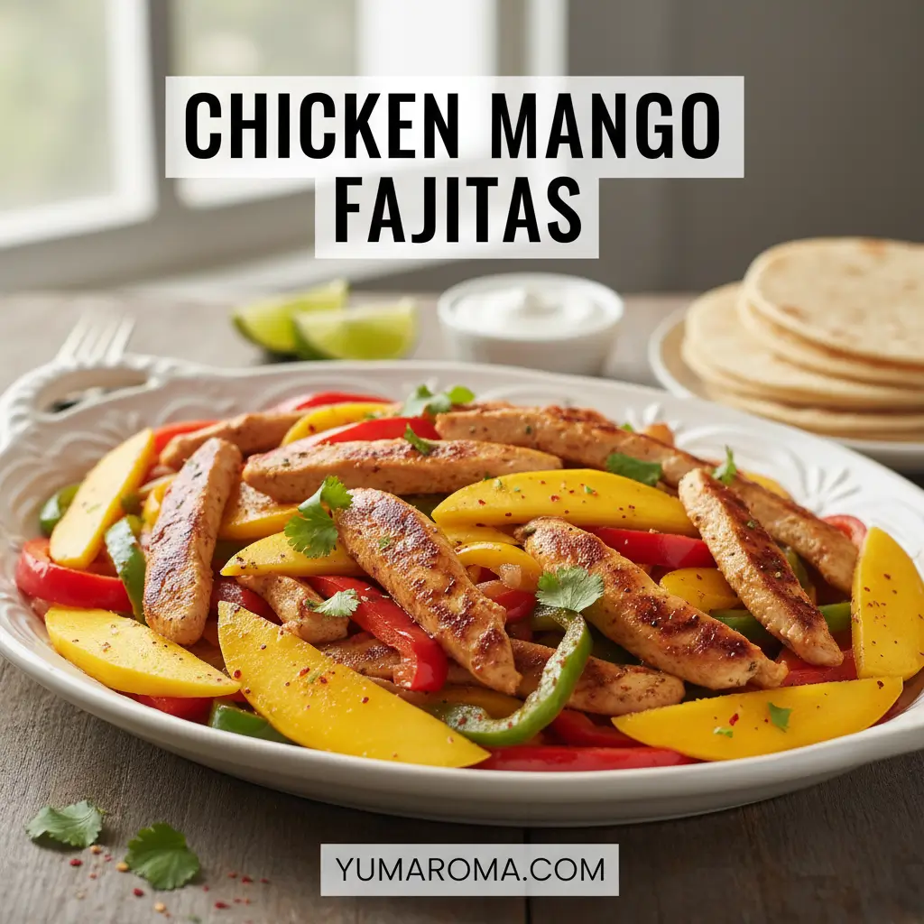 Chicken Mango Fajitas - Healthy & Sweet Tropical Dinner 6 CHICKEN MANGO FAJITAS