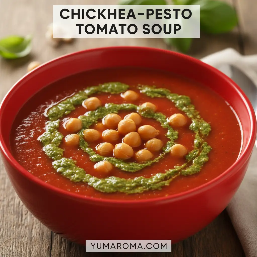 Chickpea-Pesto Tomato Soup - Healthy & Easy Recipe 6 CHICKPEA-PESTO TOMATO SOUP