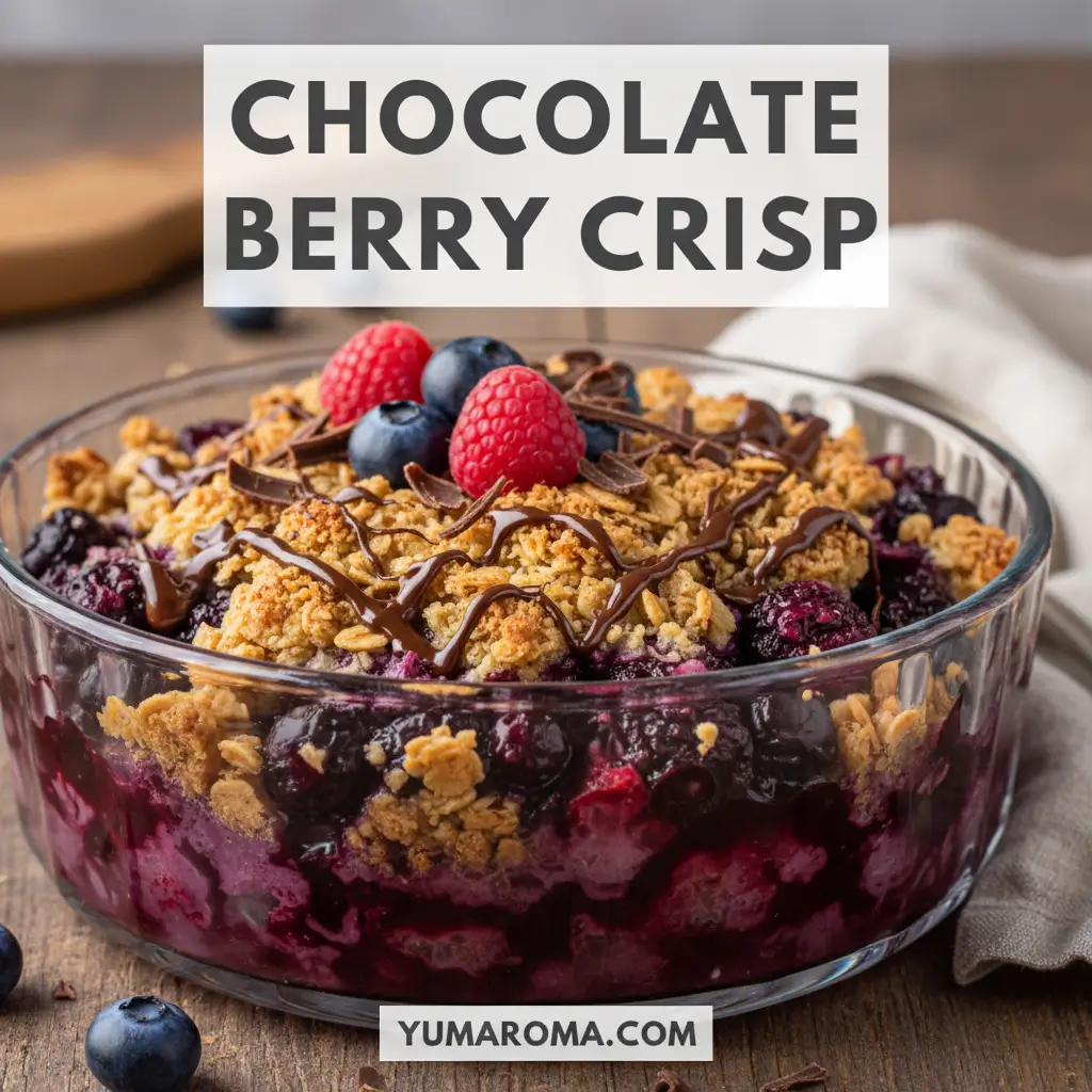 Chocolate Berry Crisp - Healthy & Rich Dessert 1 CHOCOLATE BERRY CRISP