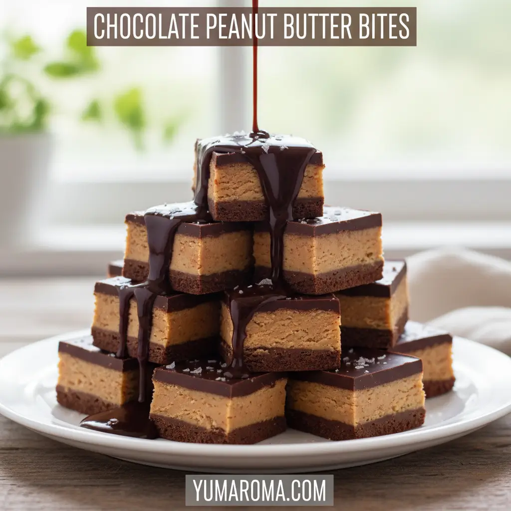 No-Bake Chocolate Peanut Butter Bites - Easy & Healthy 6 CHOCOLATE PEANUT BUTTER BITES