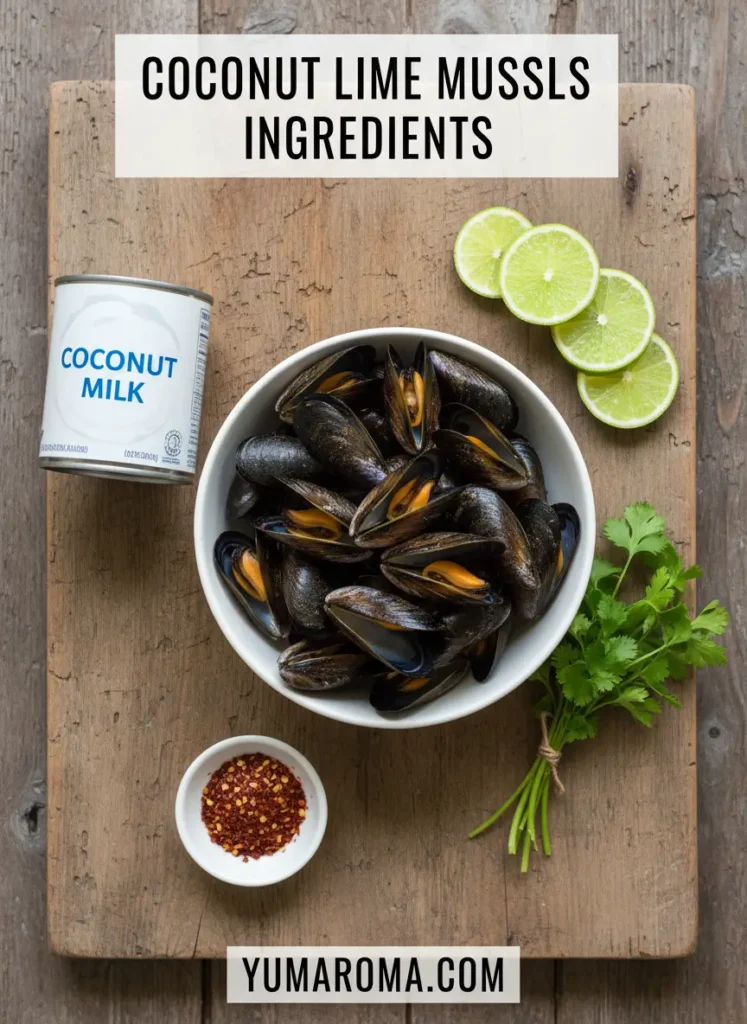COCONUT LIME MUSSELS INGREDIENTS