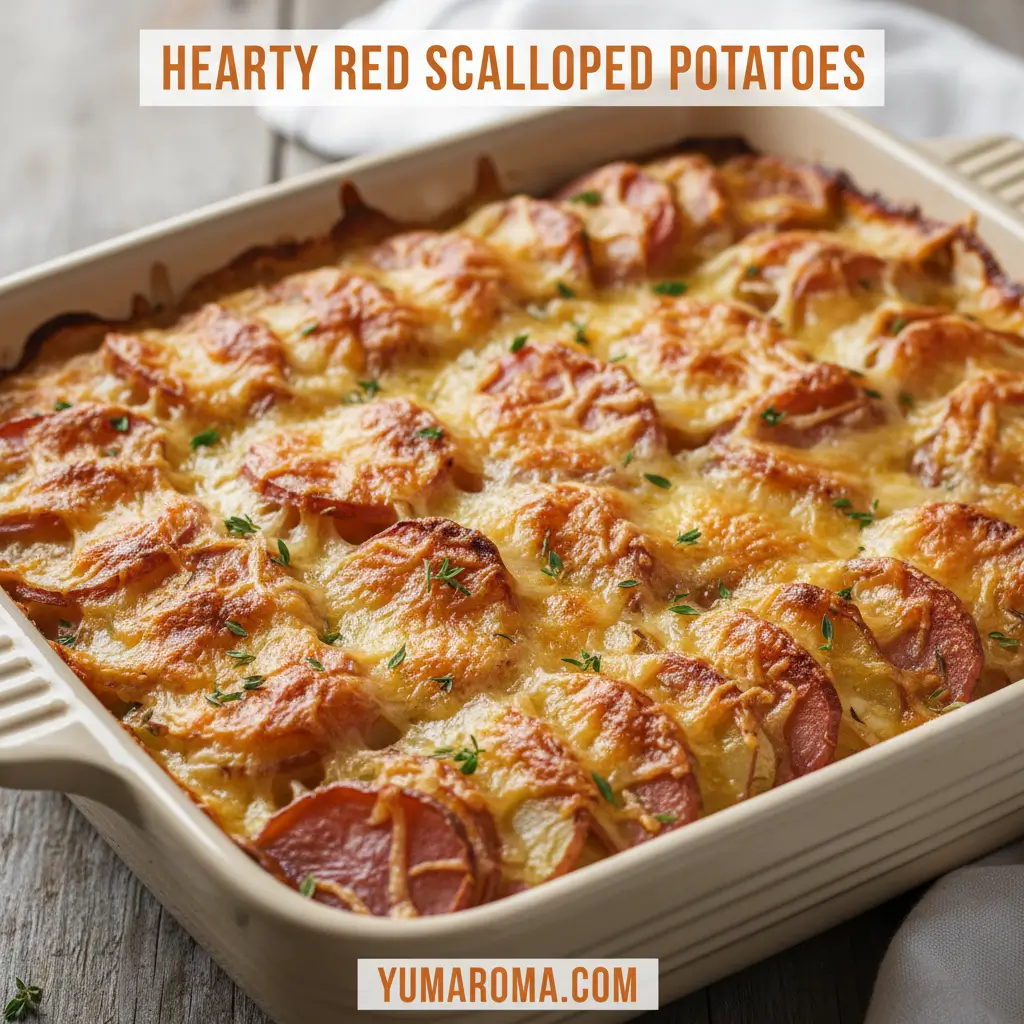 HEARTY RED SCALLOPED POTATOES