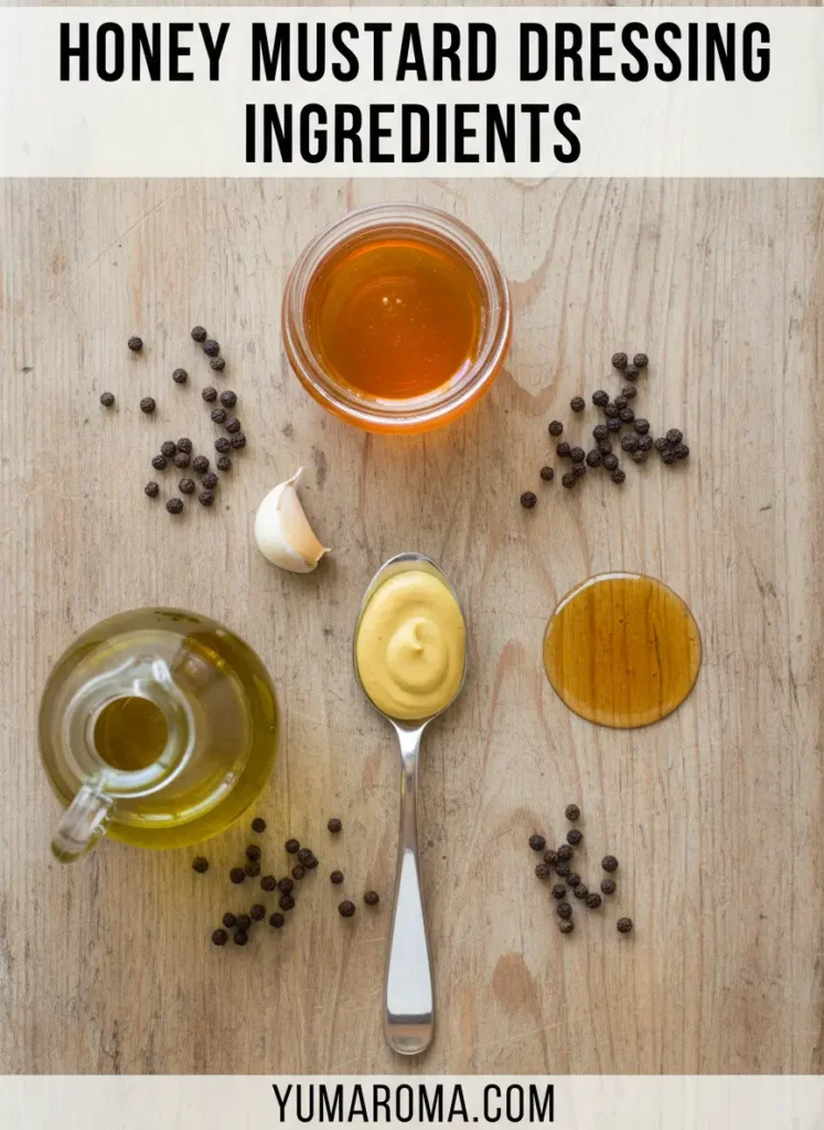 Homemade Honey Mustard Dressing - Sweet & Tangy 3 HONEY MUSTARD DRESSING INGREDIENTS