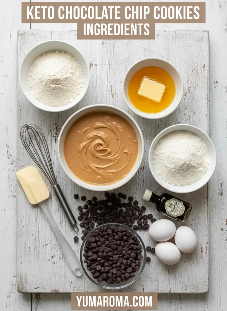 KETO CHOCOLATE CHIP COOKIES INGREDIENTS
