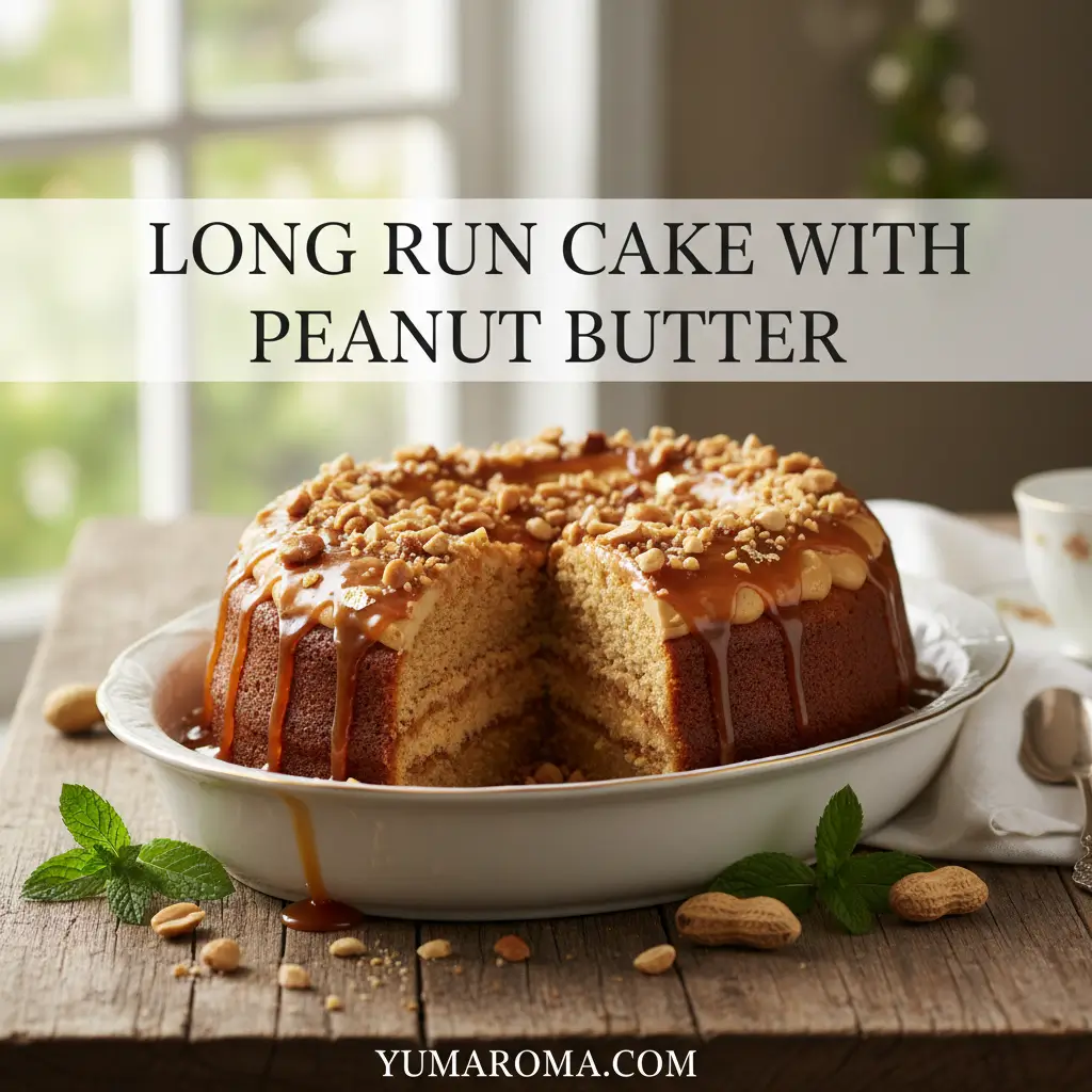 Long Run Cake With Peanut Butter - Fudgy & Healthy 1 LONG RUN CAKE WITH PEANUT BUTTER