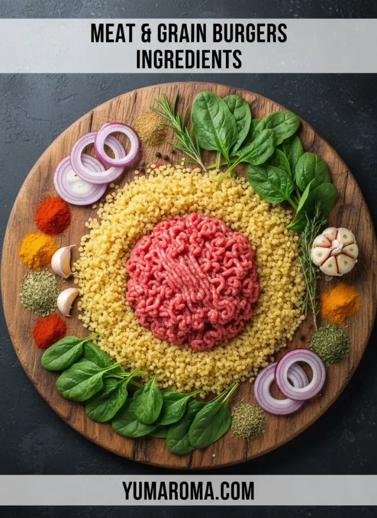 MEAT & GRAIN BURGERS INGREDIENTS