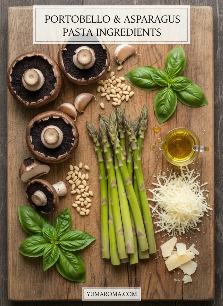 PORTOBELLO & ASPARAGUS PASTA INGREDIENTS