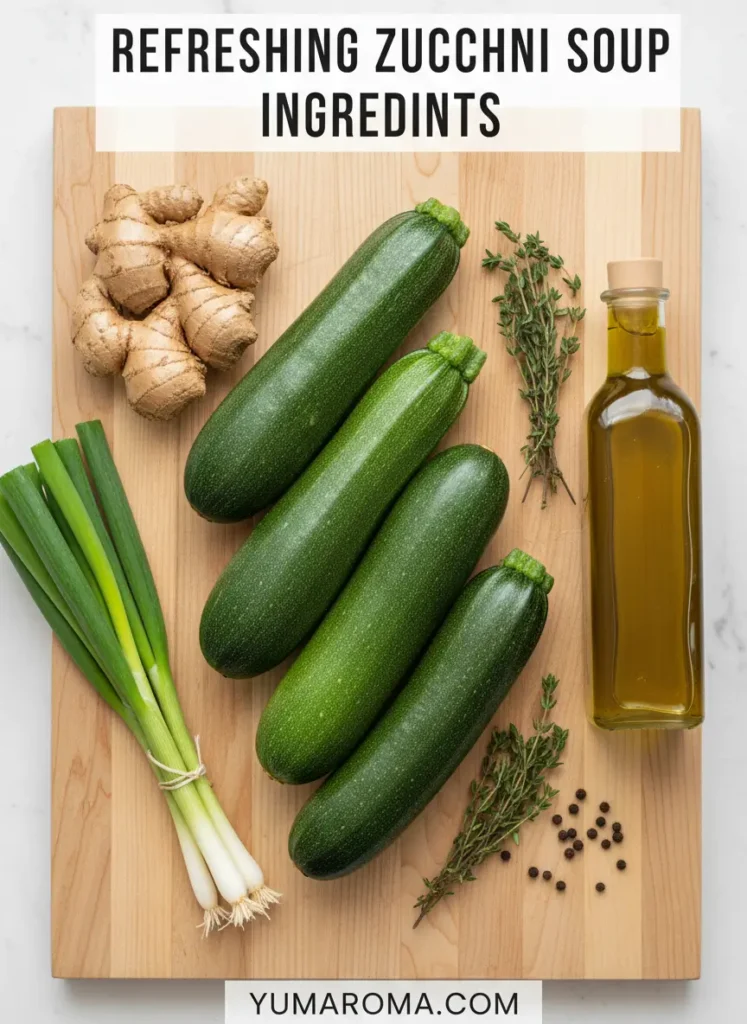 REFRESHING ZUCCHINI SOUP INGREDIENTS