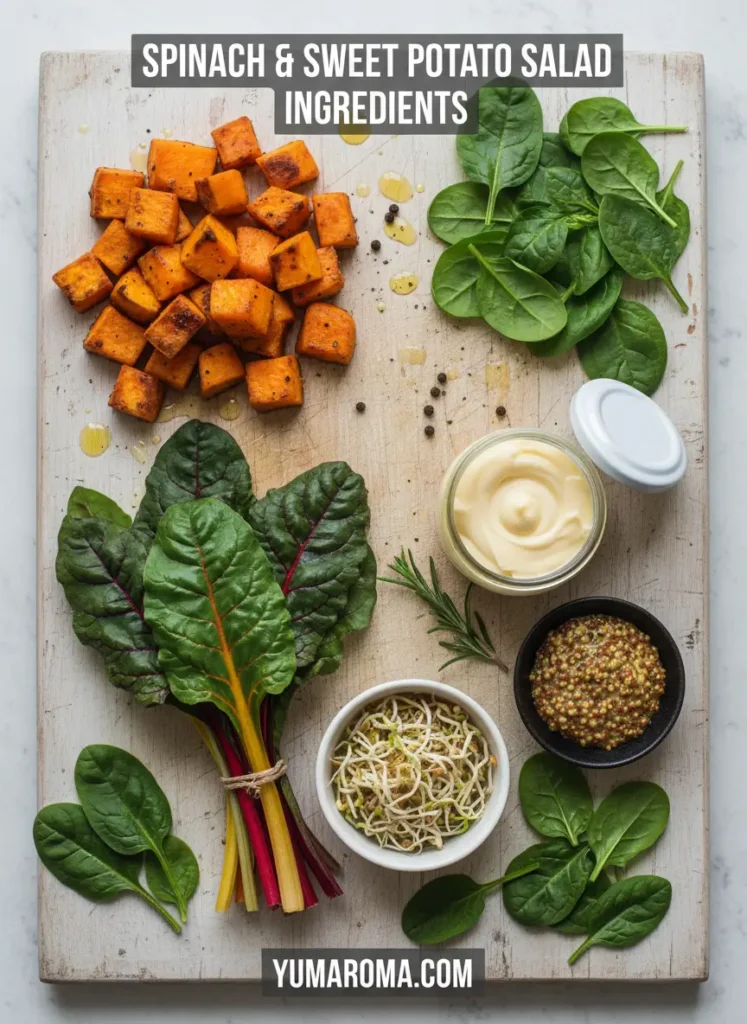 SPINACH & SWEET POTATO SALAD INGREDIENTS