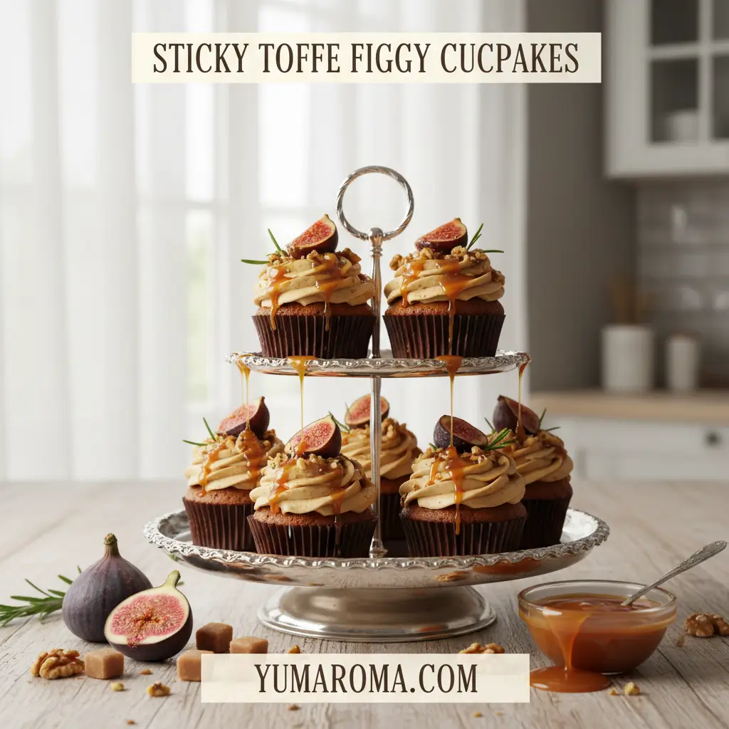 STICKY TOFFEE FIGGY CUPCAKES