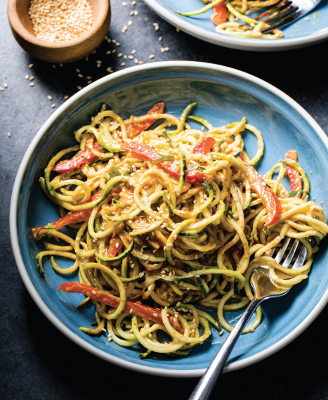 Zucchini Noodle Salad With Peanut-Ginger