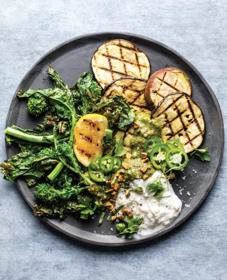 Grilled Vegetable Plate With Burrata