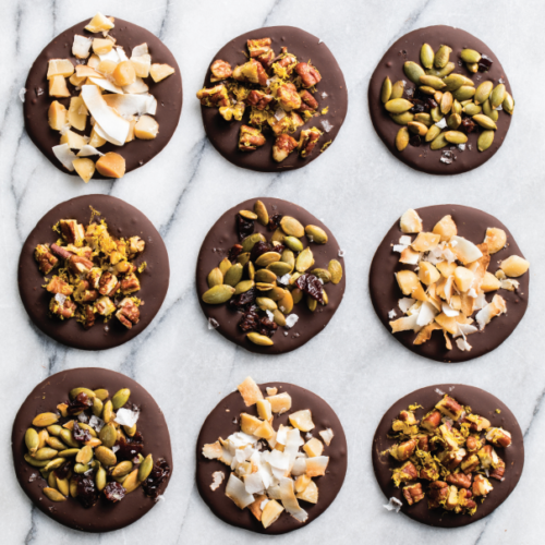 Dark Chocolates Clusters With Macadamia Nuts