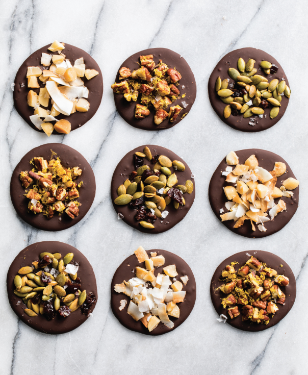 Dark Chocolates Clusters With Macadamia Nuts