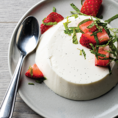 Panna Cotta With Strawberries