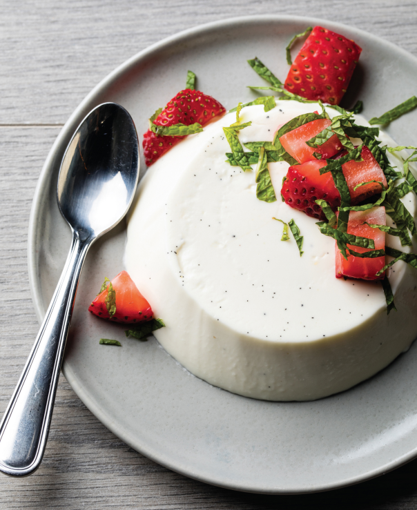 Panna Cotta With Strawberries