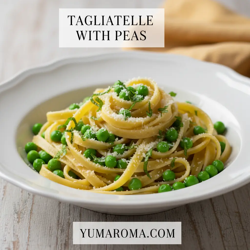 TAGLIATELLE WITH PEAS