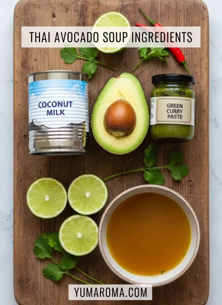 THAI AVOCADO SOUP INGREDIENTS
