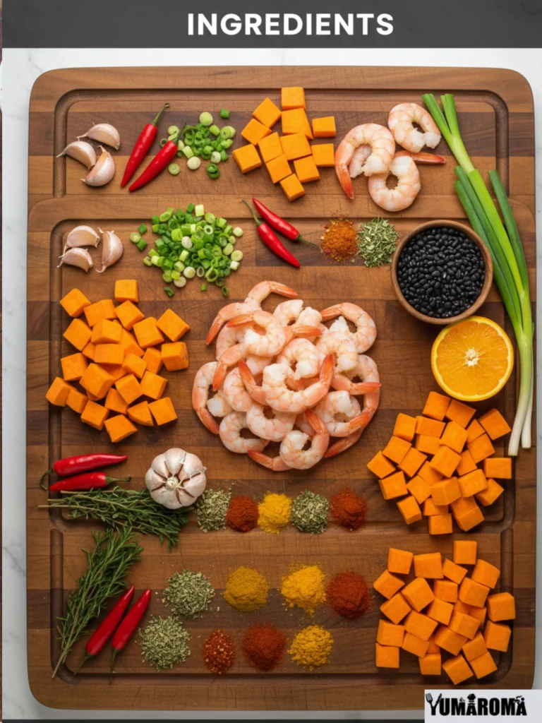 Jerk Shrimp With Sweet Potato And Black Beans