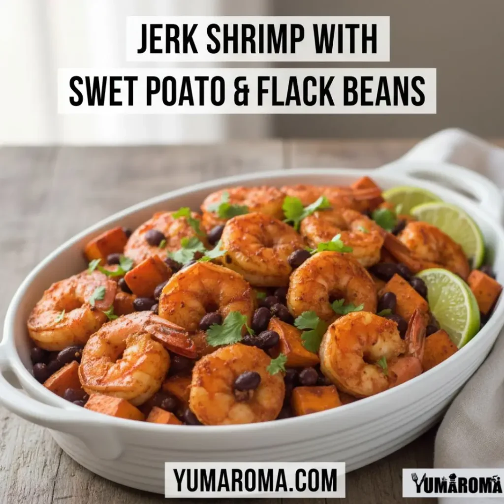 Jerk Shrimp With Sweet Potato And Black Beans