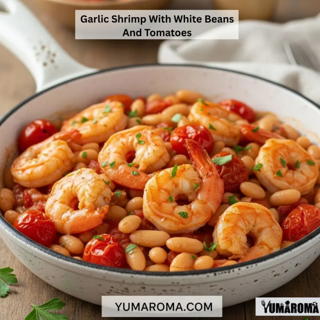 Garlic Shrimp With White Beans And Tomatoes